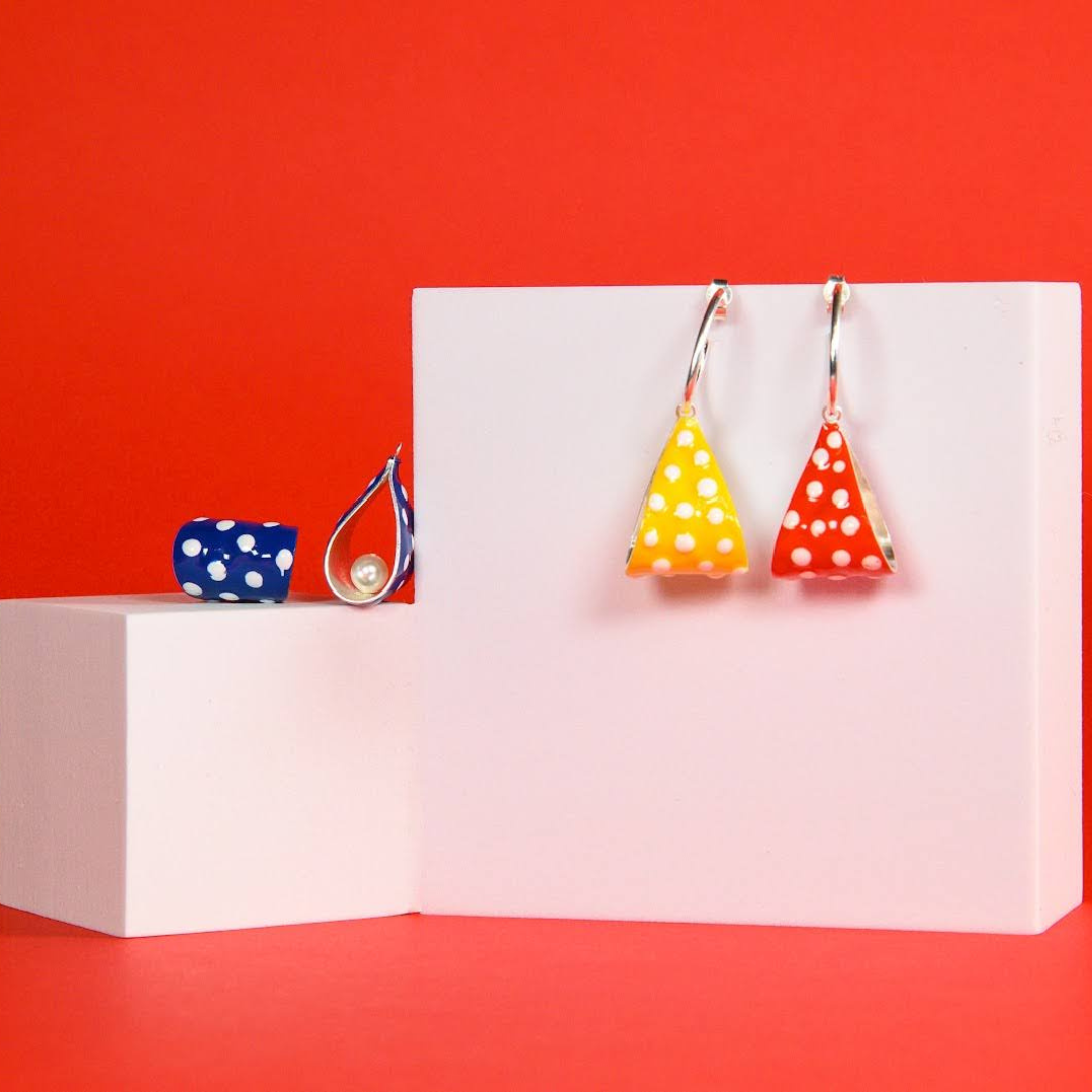 Orecchini Polka Camaleonte