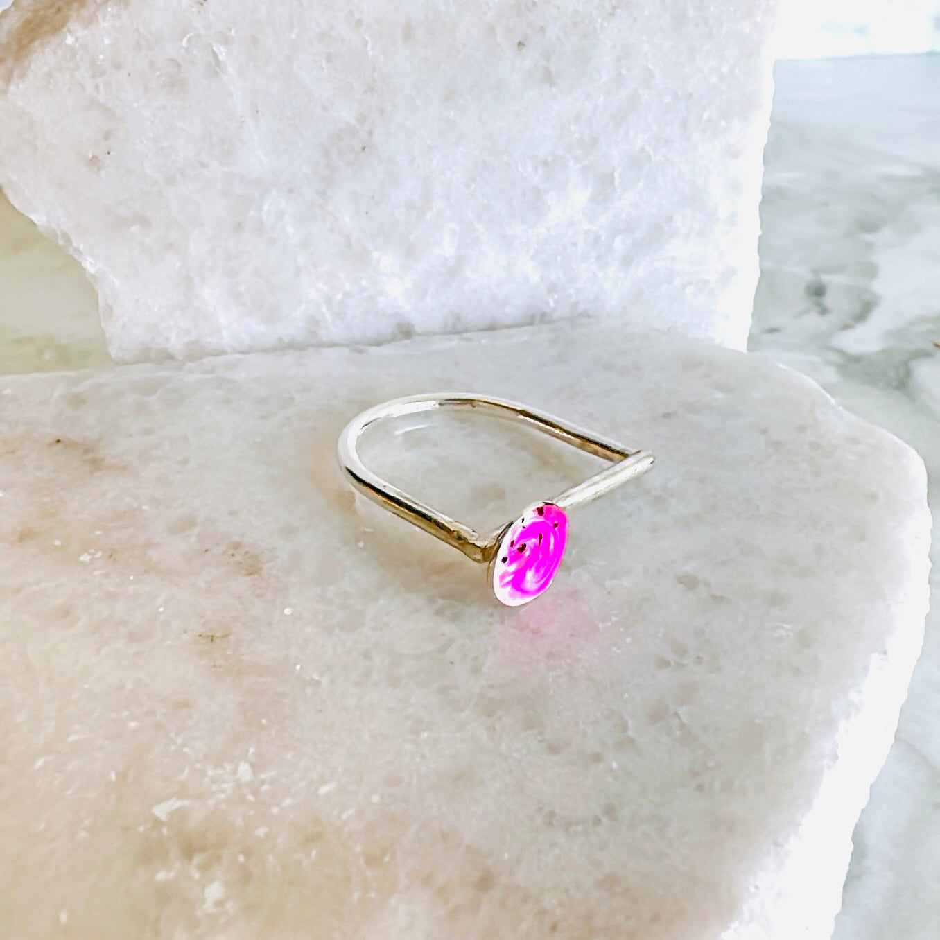 Anello donna elegante e colorato in argento 925