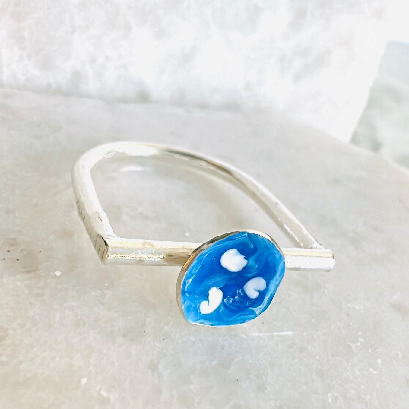 Anello Argento 925 Smaltato Colorato - Blumen Farbilia