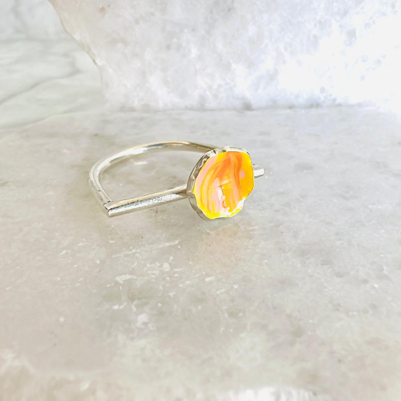 Anello Argento 925 Smaltato Colorato - Blumen Farbilia